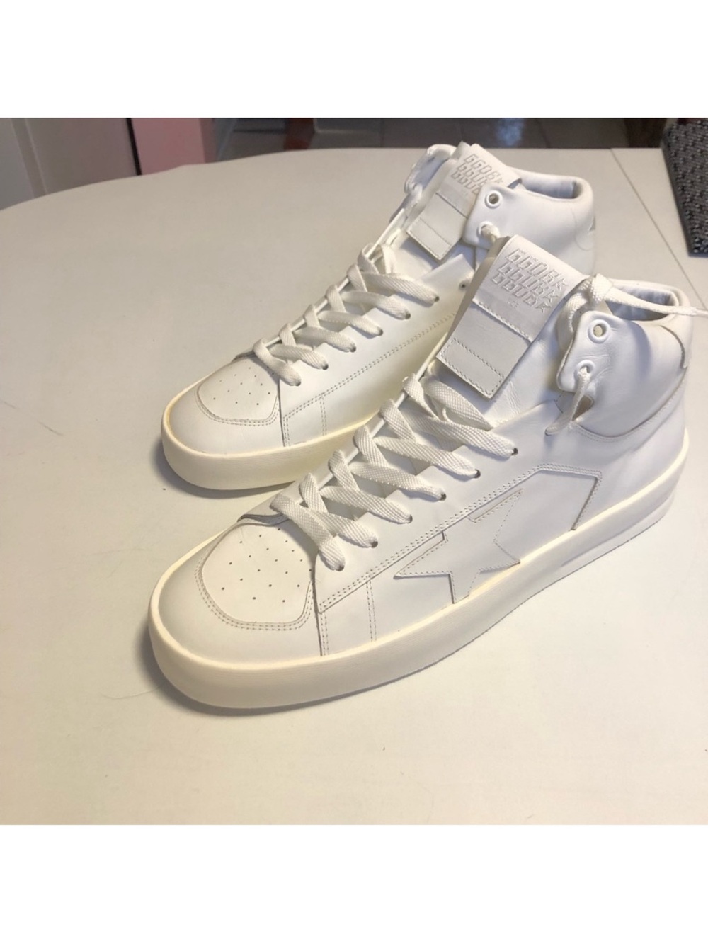 New!  Golden Goose Deluxe Brand white mid Stardan sneakers
